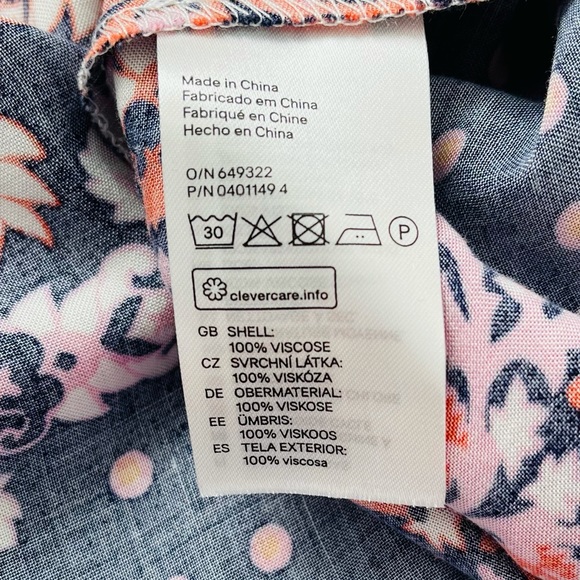 H&M multi-patterned halter white and purple boho mini dress - Picture 11 of 11